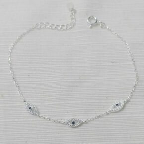 Pulsera plata y piedras