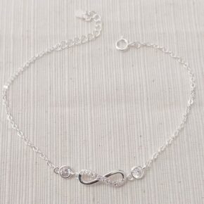 Pulsera plata y piedras