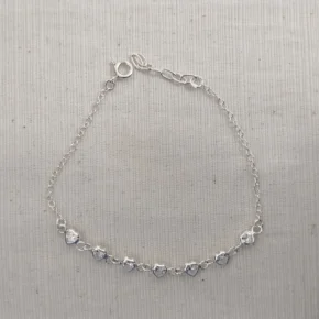 Pulsera plata y piedras