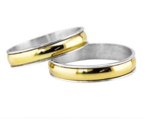 Alianzas plata y oro (6mm)