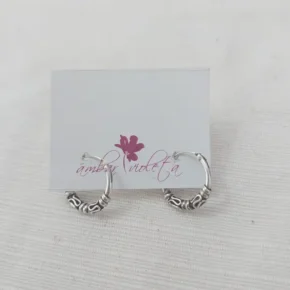 Aros argollas de plata hueca