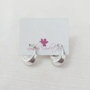 Aros argollas de plata hueca