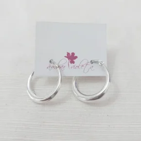 Aros argollas de plata hueca