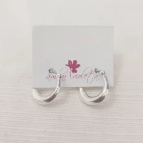 Aros argollas de plata hueca