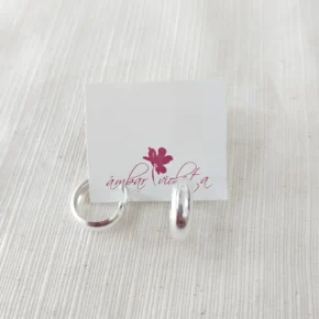 Aros argollas de plata hueca