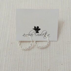 Aros argollas de plata hueca