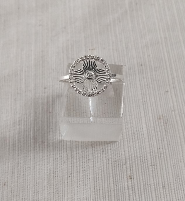 Anillo plata cubic y strass